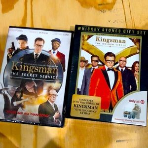 Kingsman DVDs with Whiskey Stones Set